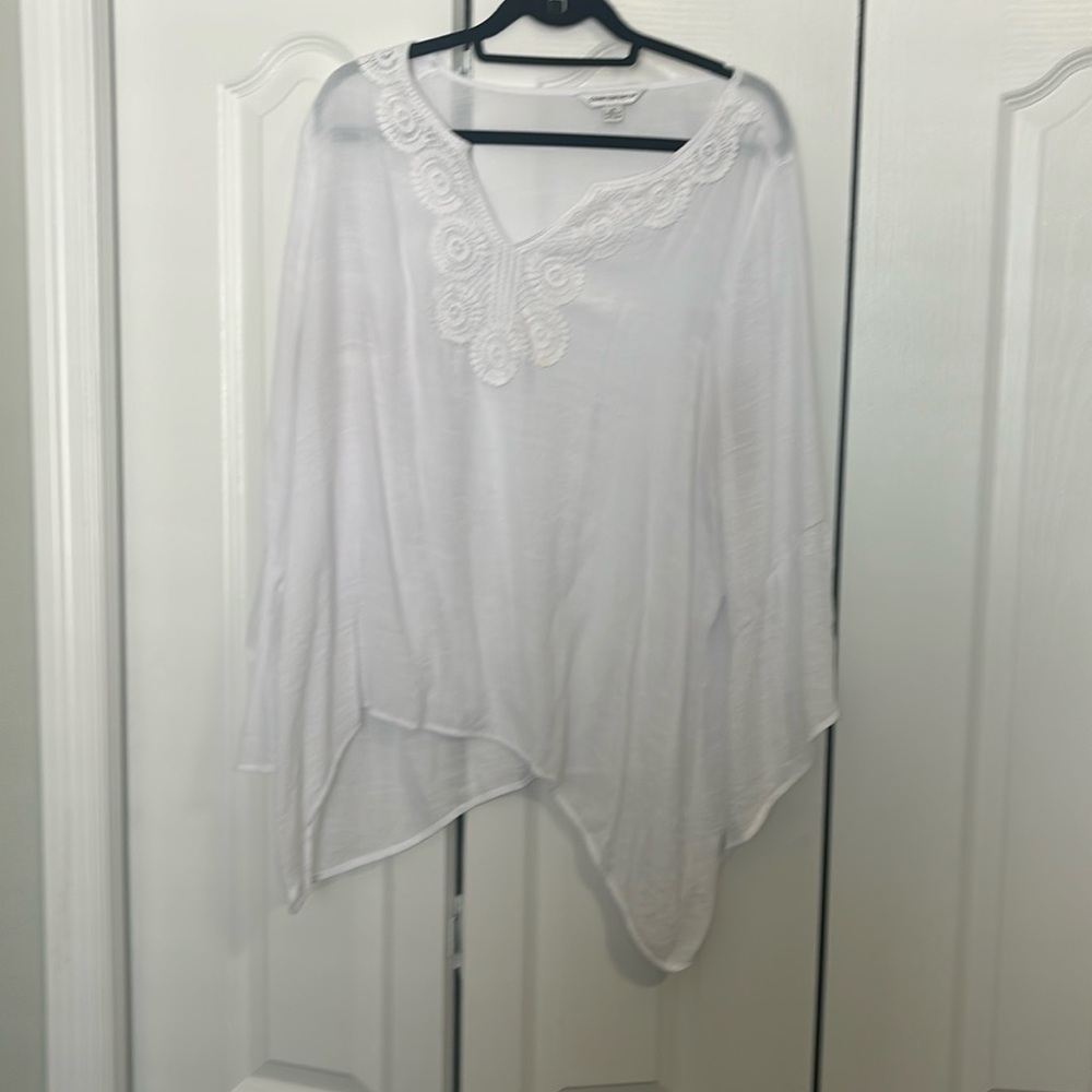 White linen look top 2x
